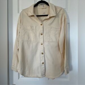 Thread & Supply Pastel yellow button down shirt